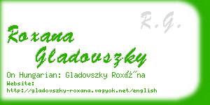 roxana gladovszky business card